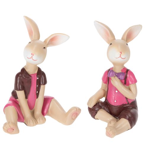 Artikel Osterhasen Figuren Set Niedliche Tischdekoration für Ostern und Frühling 9cm 4St