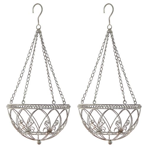 Artikel Korb zum Hängen Metall Blumenampel Antik Optik Ø25cm H56cm