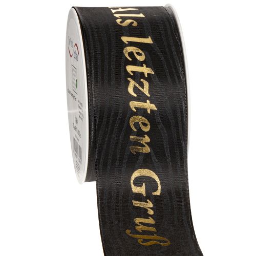 Artikel Gedenkschleife mit Schriftzug Als letzten Gruß für Trauerfloristik 20m