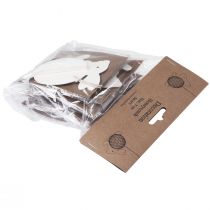 Artikel Waben Osterhasen zum Aufhängen Weiß Orange H8cm 5St