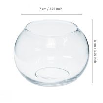Artikel Kugelvase Glas Mini Vase Rund Glas Deko H8cm Ø7cm