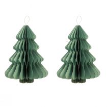 Artikel Dekohänger Papierbaum Weihnachten Mint Silber 40cm 2er Set