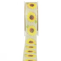 Artikel Geschenkband Sonnenblumen Gelb Schleifenband 40mm 15m