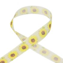 Artikel Geschenkband Sonnenblumen Gelb Schleifenband 40mm 15m