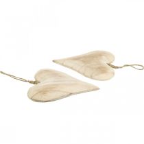 Artikel Herz aus Holz, Dekoherz zum Hängen, Herz Deko H16cm 2 St
