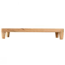 Artikel Holz Tablett mit Füßen Tisch Podest Natur 45x20x7,5cm