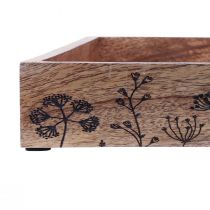 Artikel Holztablett Deko Tablett Mangoholz Natur 43x26x5cm