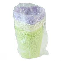 Artikel Pflanztopf gewebt Übertopf Papier Grün, Gelb, Lila Ø7cm H13cm 12St