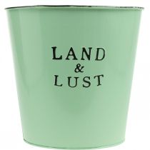 Artikel Blumentopf Mint Metall Übertopf Landhaus Ø17cm H15,5cm