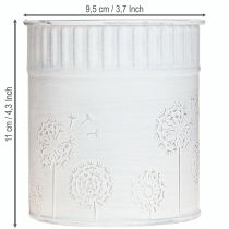 Artikel Übertopf Pusteblumen Blumentopf Weiß Ø9,5cm H11cm