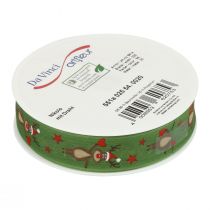 Artikel Weihnachtsband Rentier Grün Geschenkband Weihnachten 25mm 20m