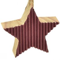 Artikel Christbaumschmuck Holz Herz Stern Baum Rot 4,5cm 9St