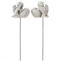 Artikel Dekostecker Engel mit Herz und Spruch Grabschmuck 5cm 6St