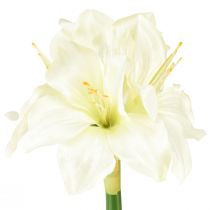 Artikel Künstlicher Ritterstern wie echt Kunstblumen Weiß Amaryllis 40cm 3St