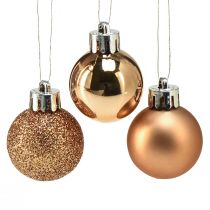 Artikel Mini Christbaumkugeln Bronze Bruchfest Ø3cm H3,5cm 14St