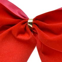 Artikel Samtschleife Schleife Rot 5,5cm breit Weihnachtsschleife outdoor-geeignet 18×18cm 10St
