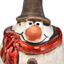 Artikel Keramik Schneemann Figur, Weiß, 6,9cm – Winterliche Weihnachtsdeko – 6 St