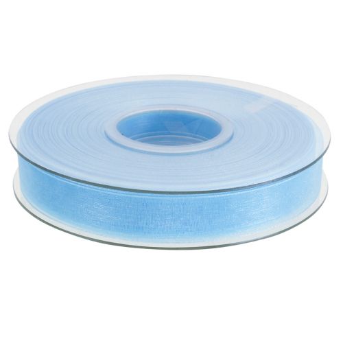 Artikel Organzaband Geschenkband Hellblau Band Blau Webkante 15mm 50m