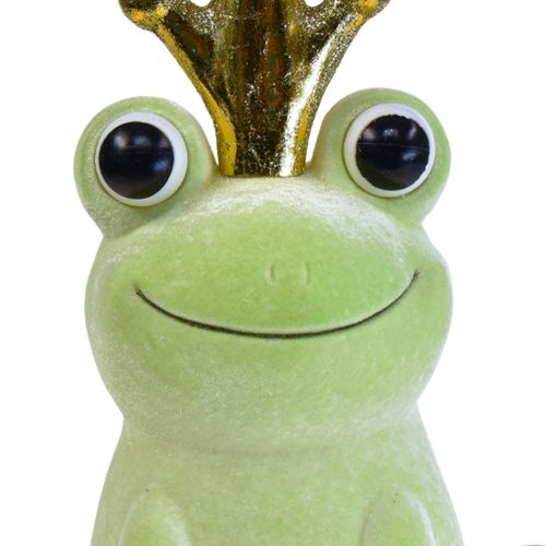 Artikel Deko Frosch mit Krone Froschkönig Deko Hellgrün 40,5cm