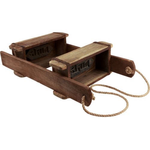 Floristik24 Ziegelform Holz Pflanzkasten Holzkiste Blumenampel H60cm