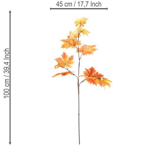 Artikel Künstlicher Ahornzweig 100 cm in Herbstfarben für Innenräume