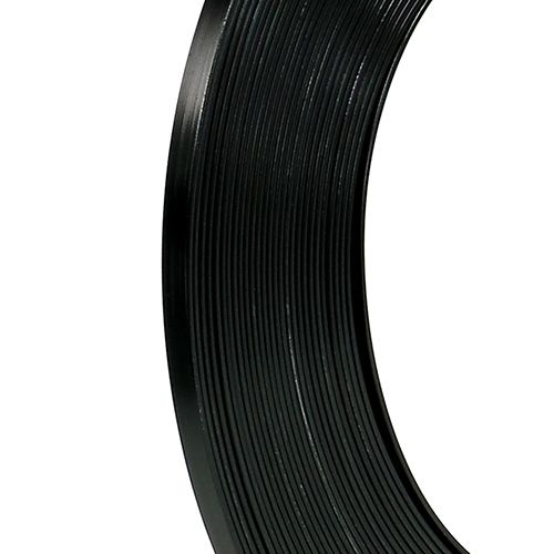 Aluminium Flachdraht Schwarz 5mm 10m