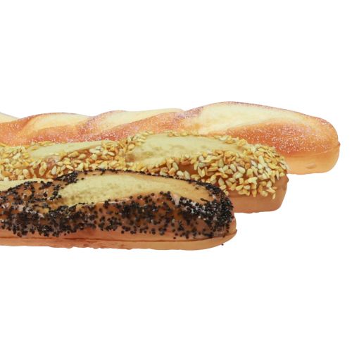 Artikel Baguette Lebensmittelattrappen Bäckerei Deko Sortiert 45cm 3St