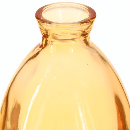Artikel Bauchige Vase Glas Minivasen Orange Ø7cm H12cm 6 St