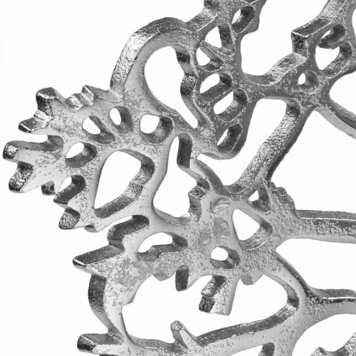 Floristik24 Deko Baum Metall groß, Metallbaum Silber Holz H42,5cm