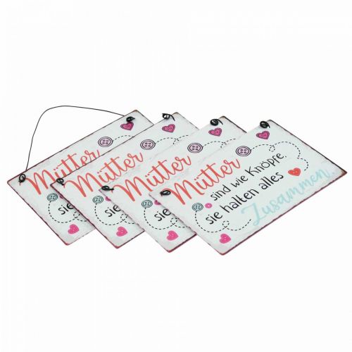 Floristik24 Blechschild Schilder mit Spruch „Mütter sind …“ 10×15cm 4St