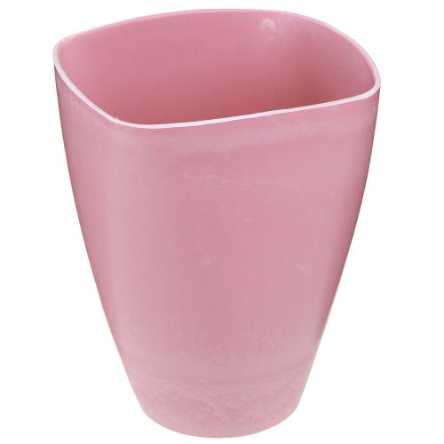 Artikel Blumentopf Plastik Vase Orchideentopf Pink H16,5cm 4St