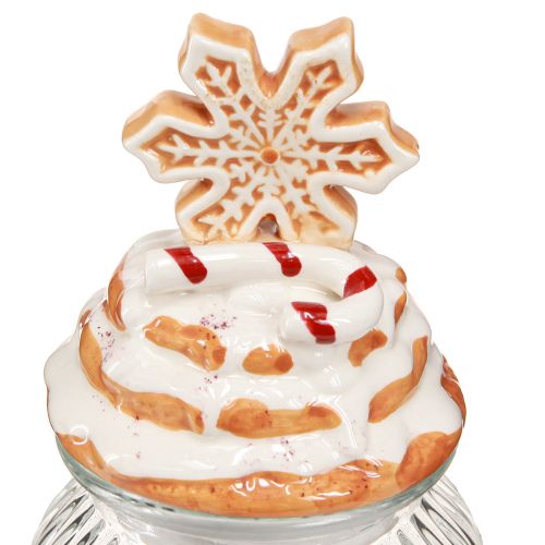 Artikel Bonboniere Glas Weihnachten Keksglas Schneeflocke H20cm