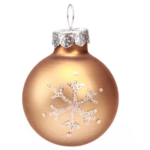 Artikel Christbaumkugeln Glas Mini Pearl Weiß Gold Ø3cm 9 St