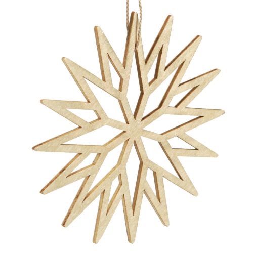 Artikel Christbaumschmuck Holz Deko Schneeflocke Braun 10cm 12 St