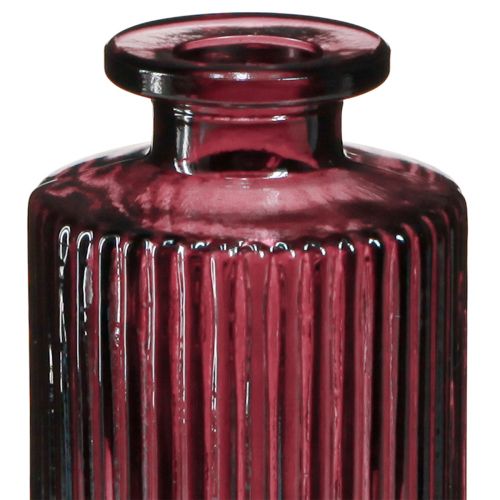 Artikel Deko Flaschen Glas Retro Minivasen Berry H13cm 6 St