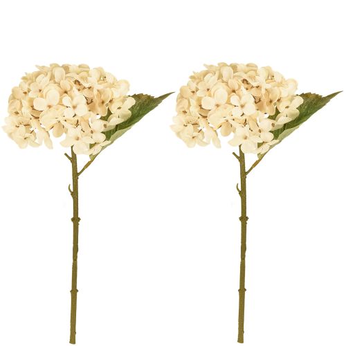 Artikel Deko Hortensien künstlich Creme Seidenblumen 34cm 2St