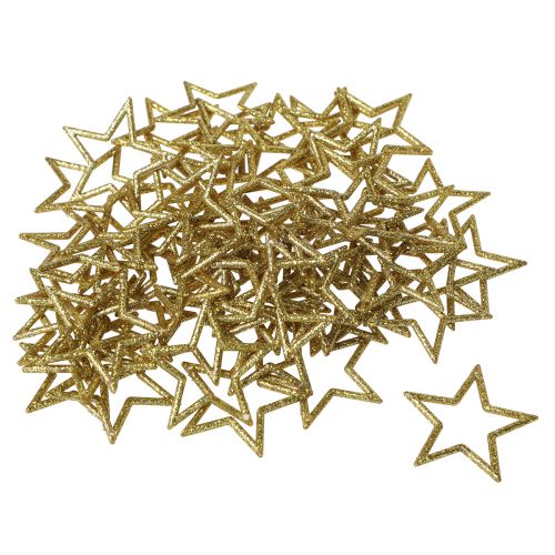 Artikel Deko Stern Gold Glitter Tischdeko Weihnachten 4,5cm 120 St