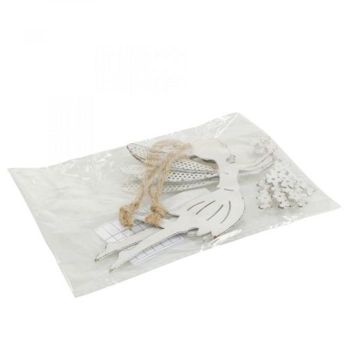 Artikel Deko Fee Fensterdeko Frühling Metall Weiß Elfe 15×10cm 2 St