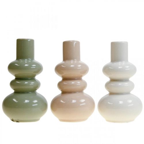 Floristik24 Deko Vasen, Keramik Vasen Set kugelig H13,5cm Ø7,5cm 3St