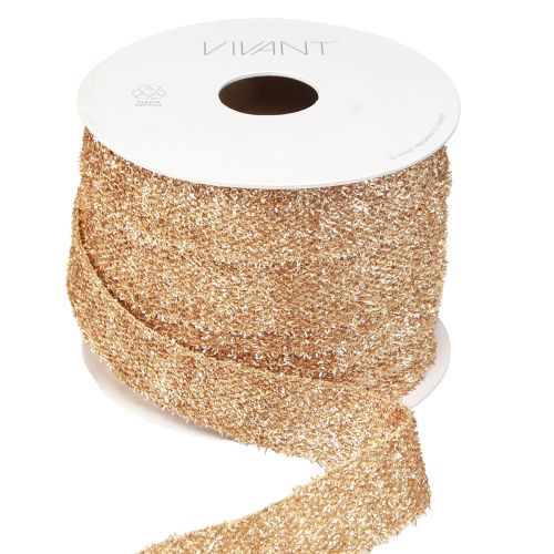 Floristik24 Dekoband Gold Glitzerband Weihnachtsband B20mm L15m