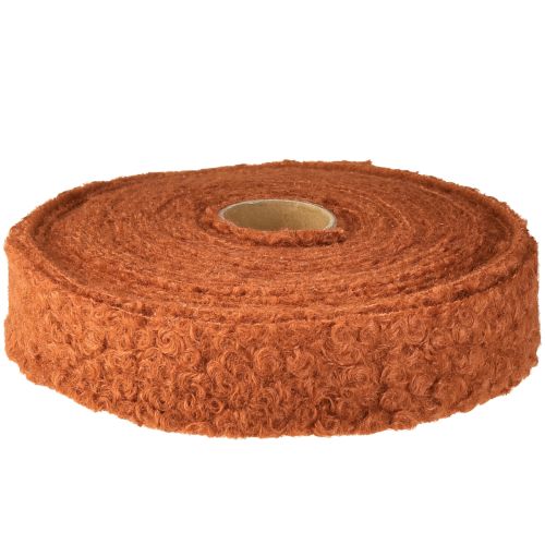 Artikel Dekoband Rotbraun Breites Stoffband Wolloptik 40mm 8m