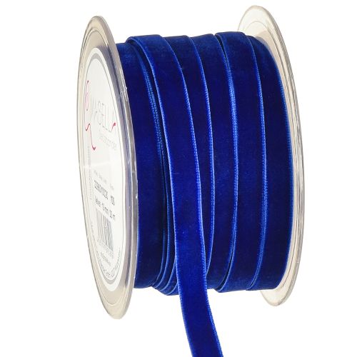 Artikel Dekoband Velvet Samtband Blau 10mm 20m
