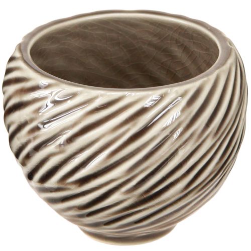 Artikel Dekoschale Keramik Spiral Dekor Beige Braun Ø9cm 4St