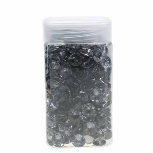 Floristik24 Dekosteine Diamant Acryl Grau Ø1,2cm 175g Schmuck Dekoration