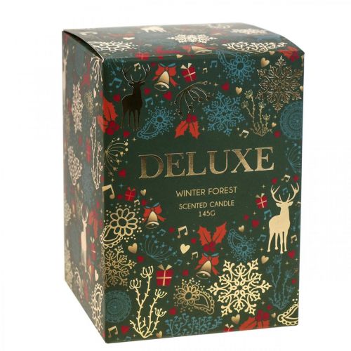 Floristik24 Duftkerze Weihnachten Winterwald Kerzenglas Grün Ø7/H8cm