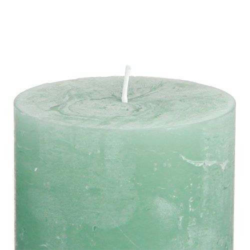 Artikel Durchgefärbte Kerzen Grün Jade Stumpenkerzen 70×80mm 4 St