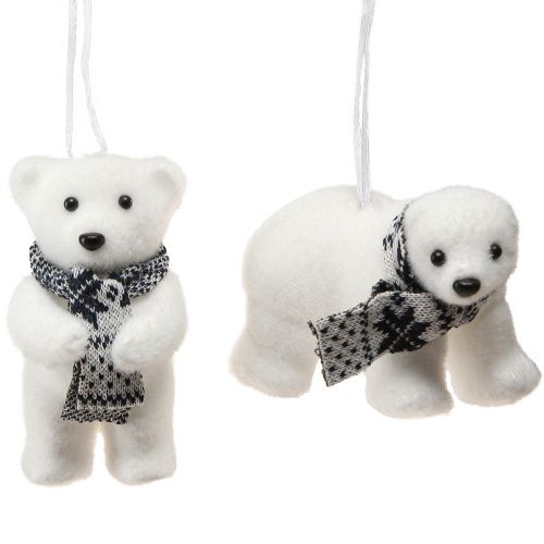 Floristik24 Eisbär Deko zum Hängen Winterdeko Figuren 11×7cm 4 St