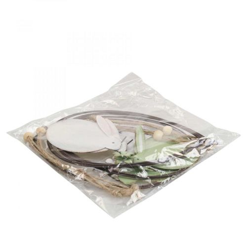 Floristik24 Fensterdeko, Osterhase Metall, Hängedeko Ostern 15cm 4St Grün Weiß