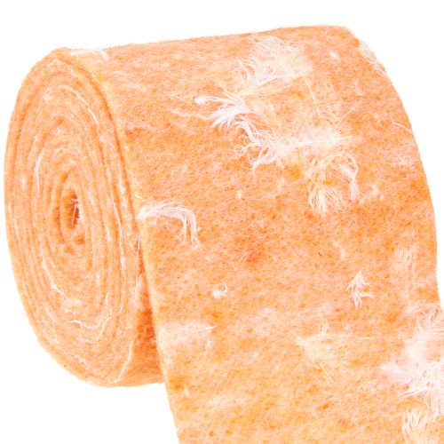 Artikel Filzband Wollband Dekostoff Orange Federn Wollfilz 15cm 5m
