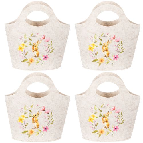 Artikel Filztasche mit bezauberndem Osterhasen geeignet für Frühling und Sommer 27cm 4St